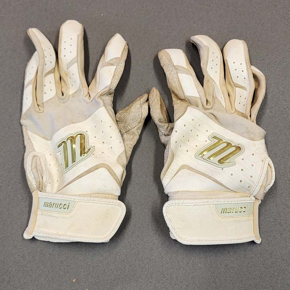 Marucci Signature Batting Gloves White Gold